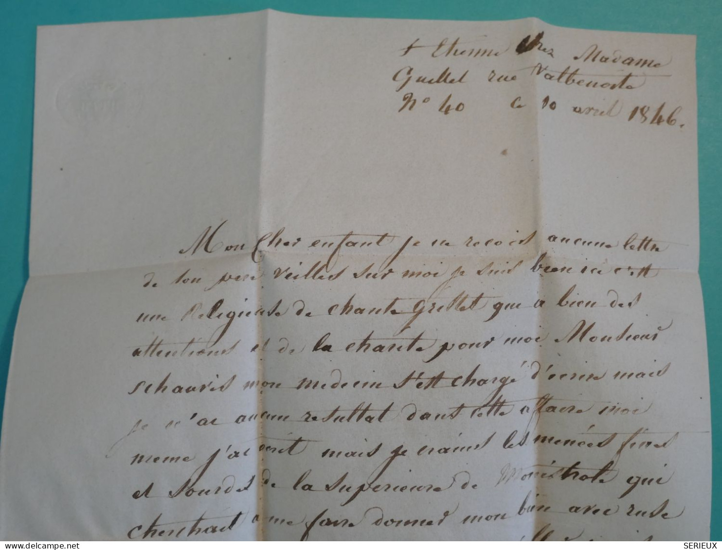 DF12  FRANCE BELLE  LETTRE  1846  ST ETIENNE A AUTUN ++  AFF.  INTERESSANT+ - 1849-1876: Klassieke Periode