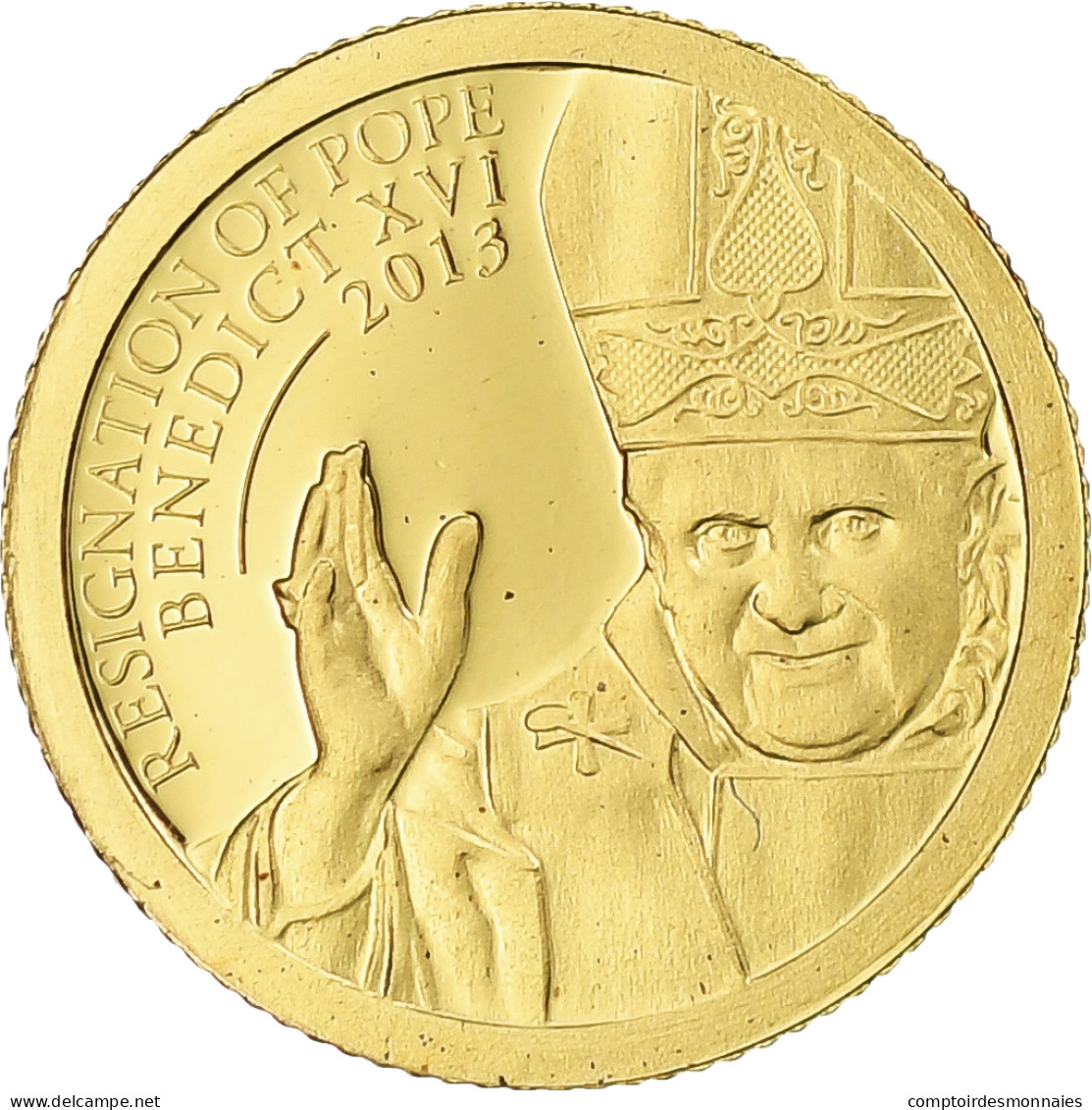 Îles Cook, Resignation Of Pope Benedict XVI, 1 Dollar, 2013, Proof / BE, FDC - Isole Cook