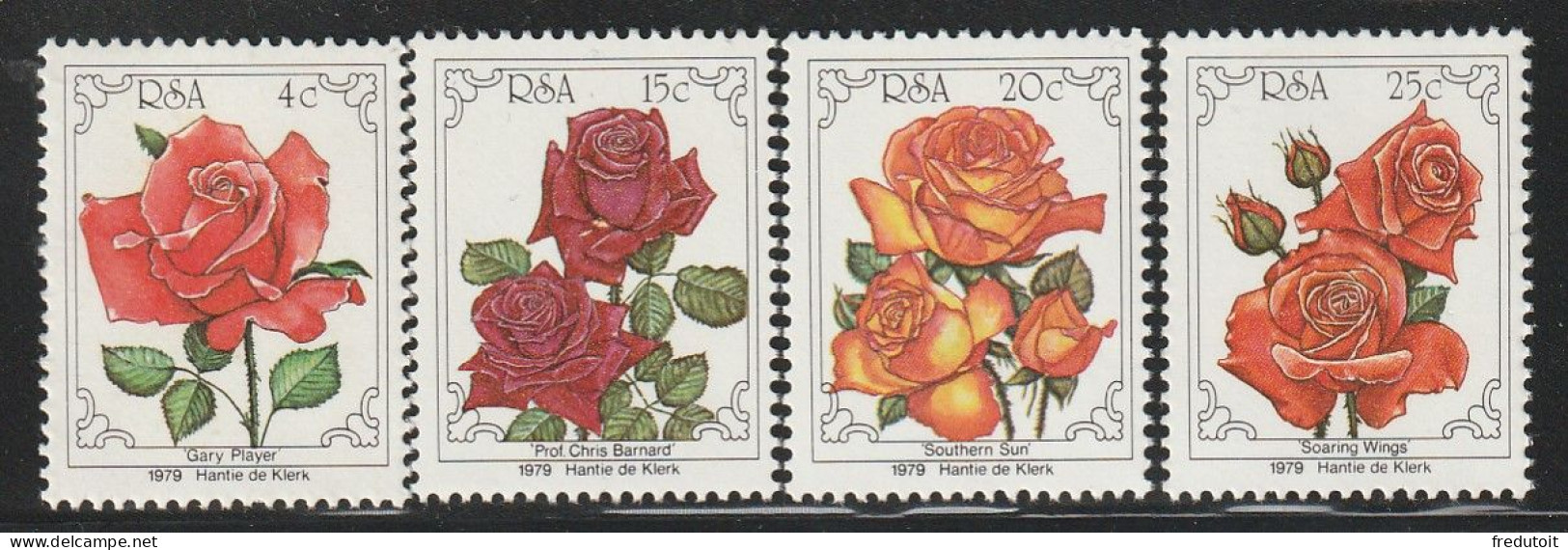 AFRIQUE Du SUD - N°467/70 ** (1979) Roses - Nuovi