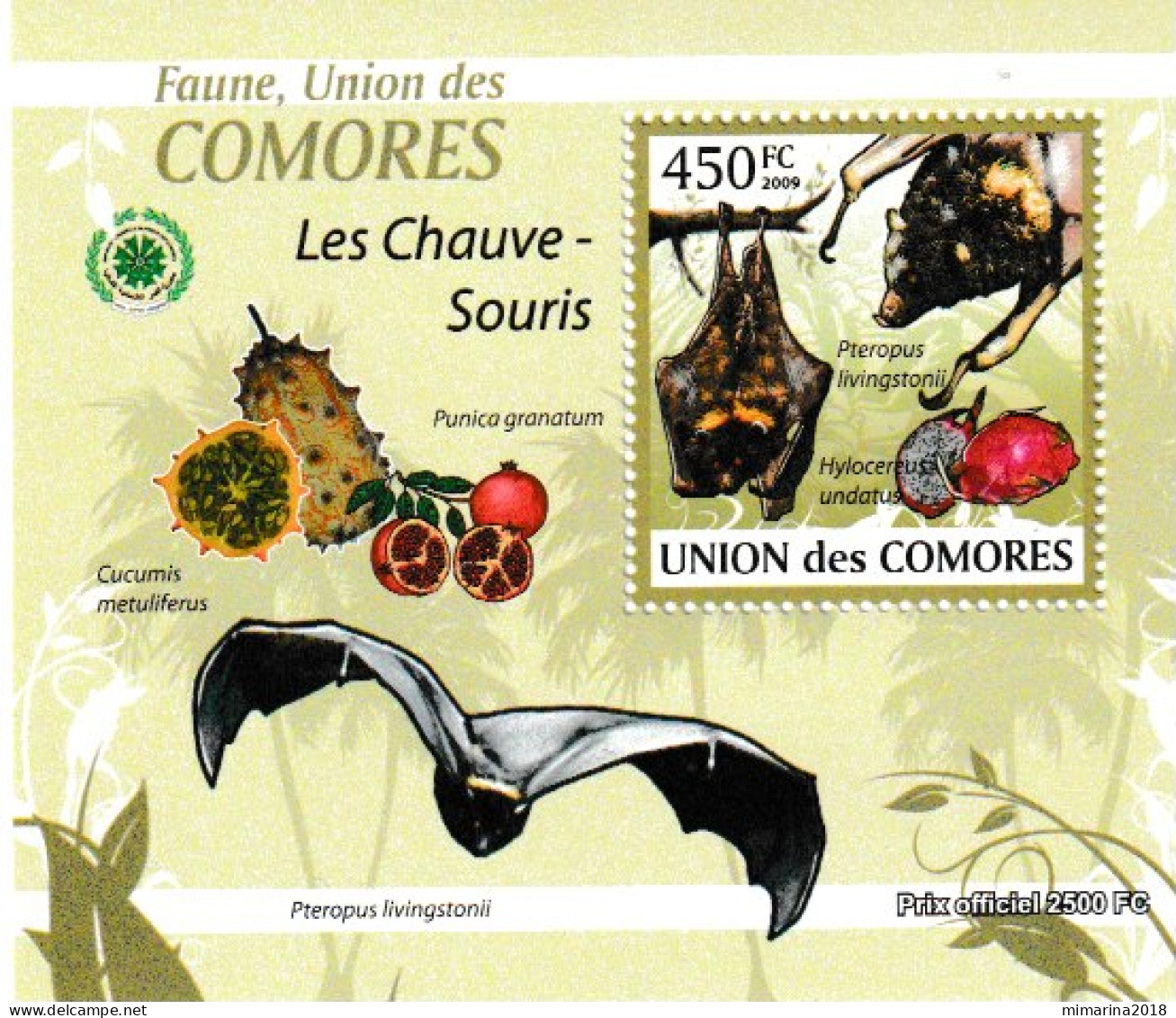 COMORES  2009  MNH  "BATS" - Fledermäuse