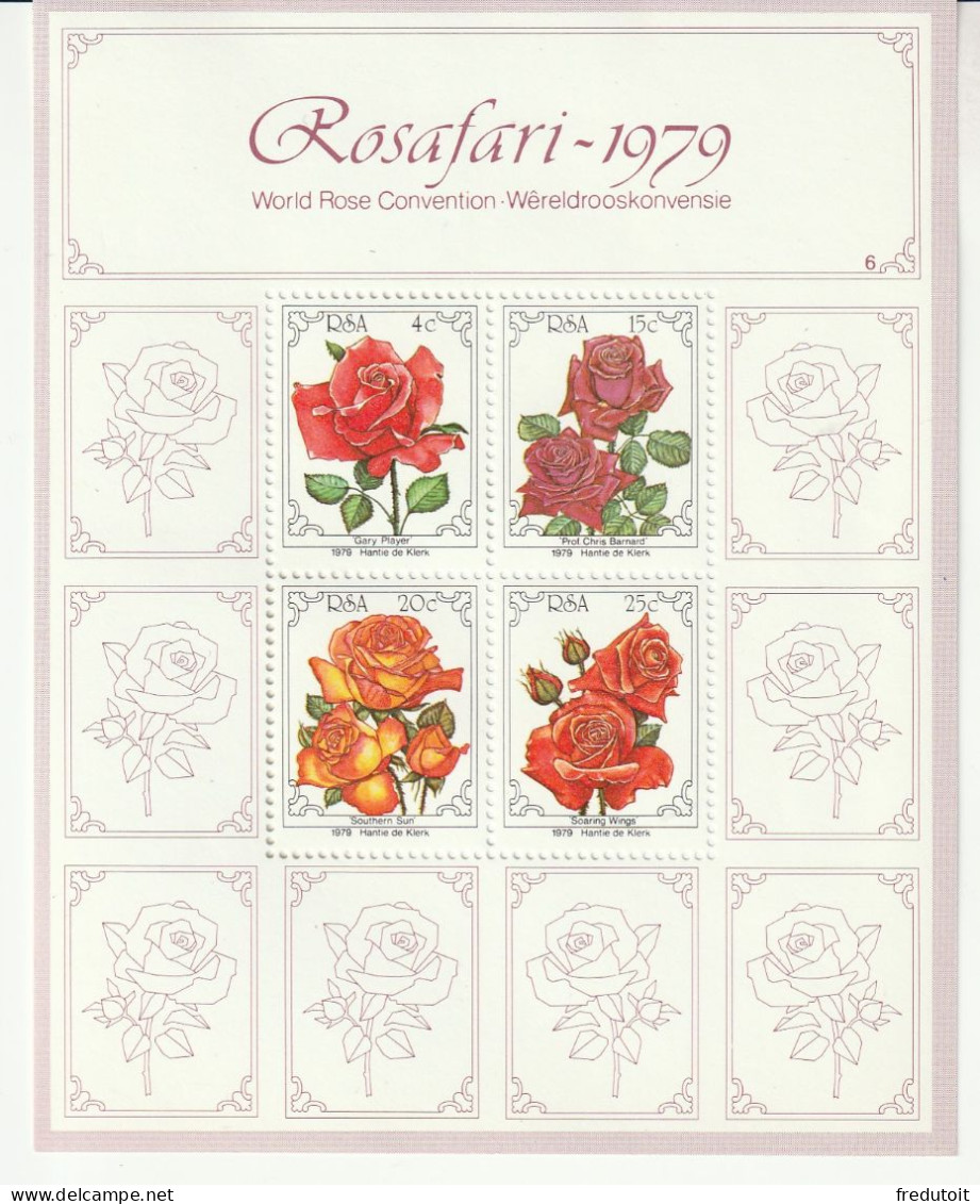 AFRIQUE Du SUD - BLOC N°8 ** (1979) Roses - Blocks & Sheetlets