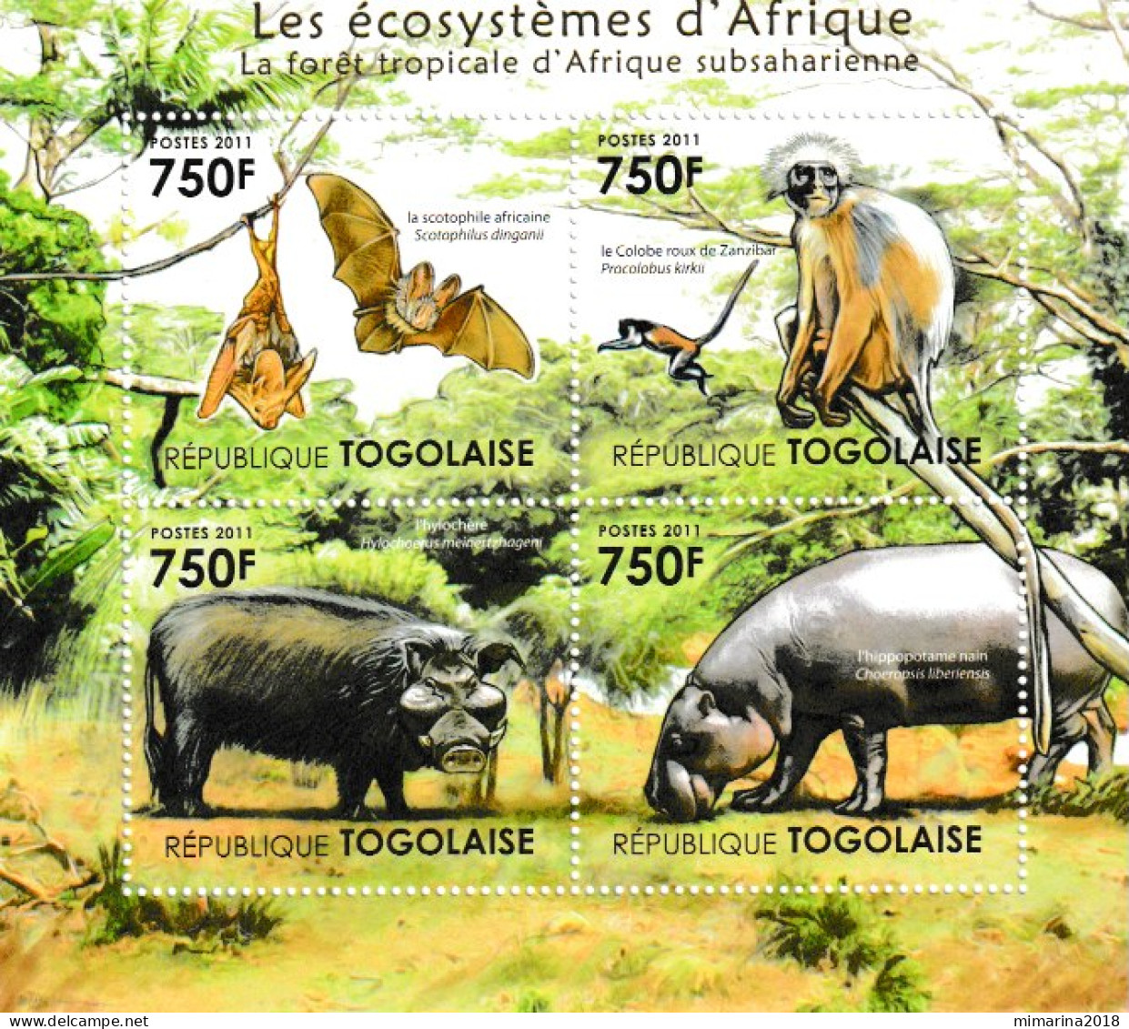 TOGO  2011  MNH  "BATS" - Murciélagos