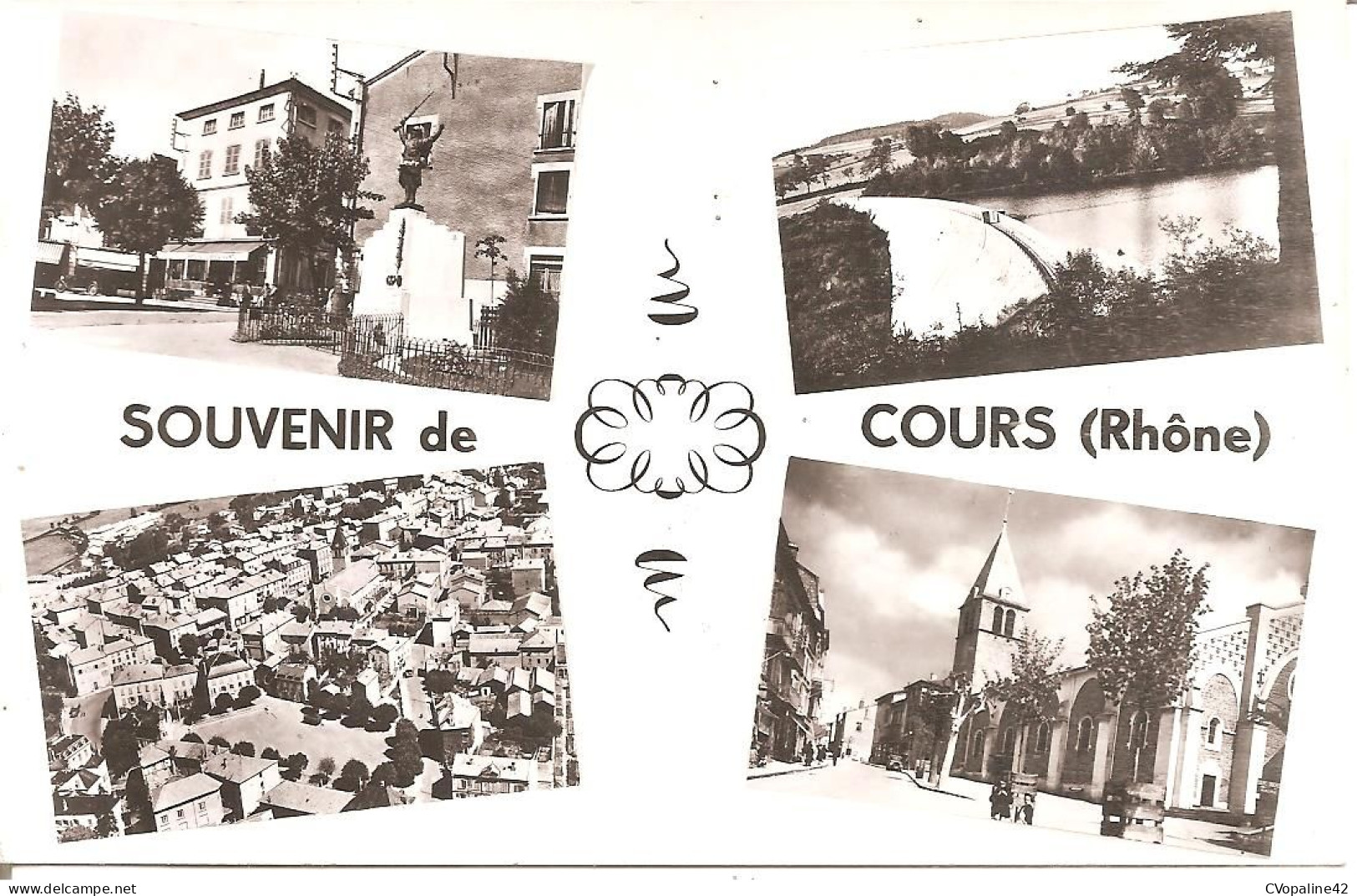 SOUVENIR De COURS (69) Carte Multivues (CPSM  PF) - Cours-la-Ville