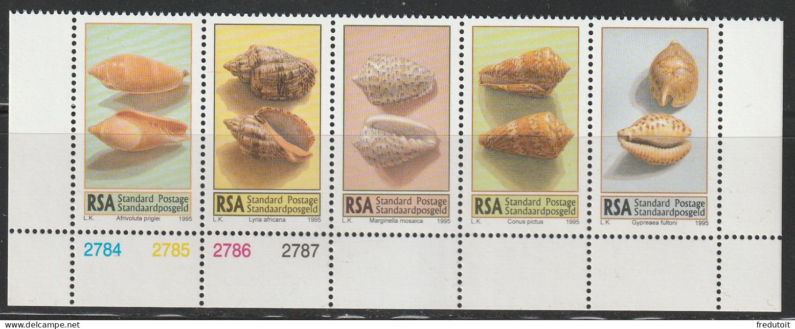 AFRIQUE Du SUD - N°891/5 ** (1995) Coquillages - Unused Stamps