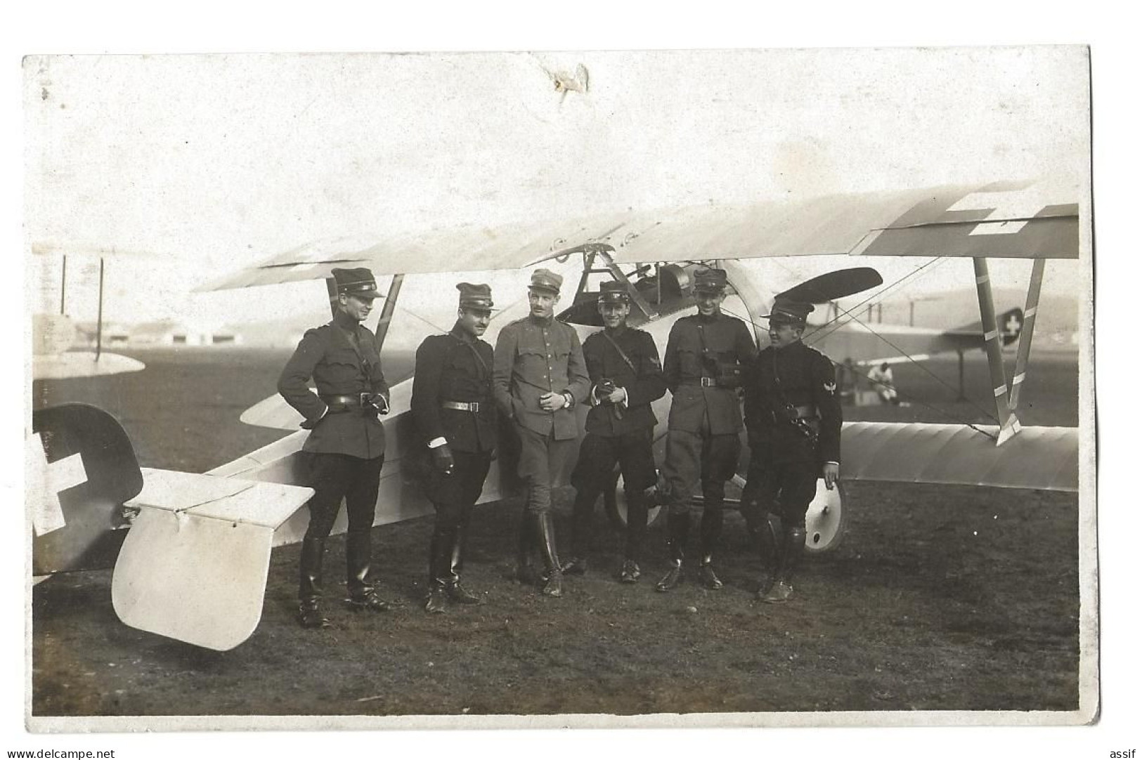 SUISSE AVIATION AVIATEUR Comte Biden Ackermann .... CARTE PHOTO - Airmen, Fliers