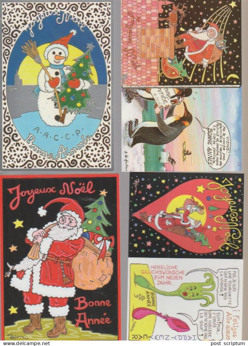 Thème -illustrateur - Patrick Hamm - Père Noël - Lot De 18 Cartes (dont 4 En Double) - Hamm