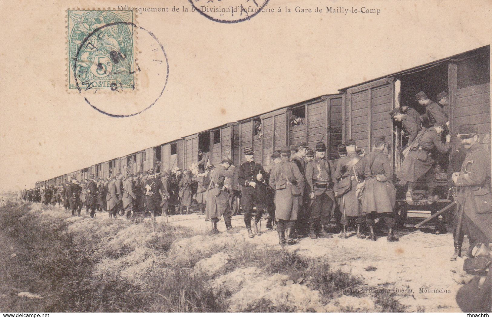 1906  Débarquement De La 6° Division D'Infanterie à La Gare De Mailly Le Camp - Mailly-le-Camp