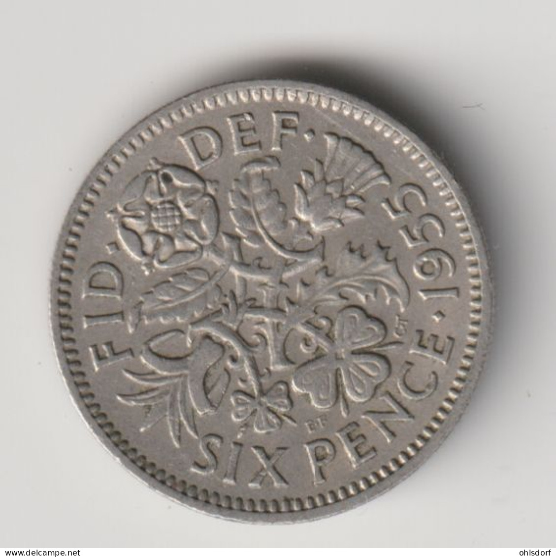 GREAT BRITAIN 1955: 6 Pence, KM 903 - H. 6 Pence