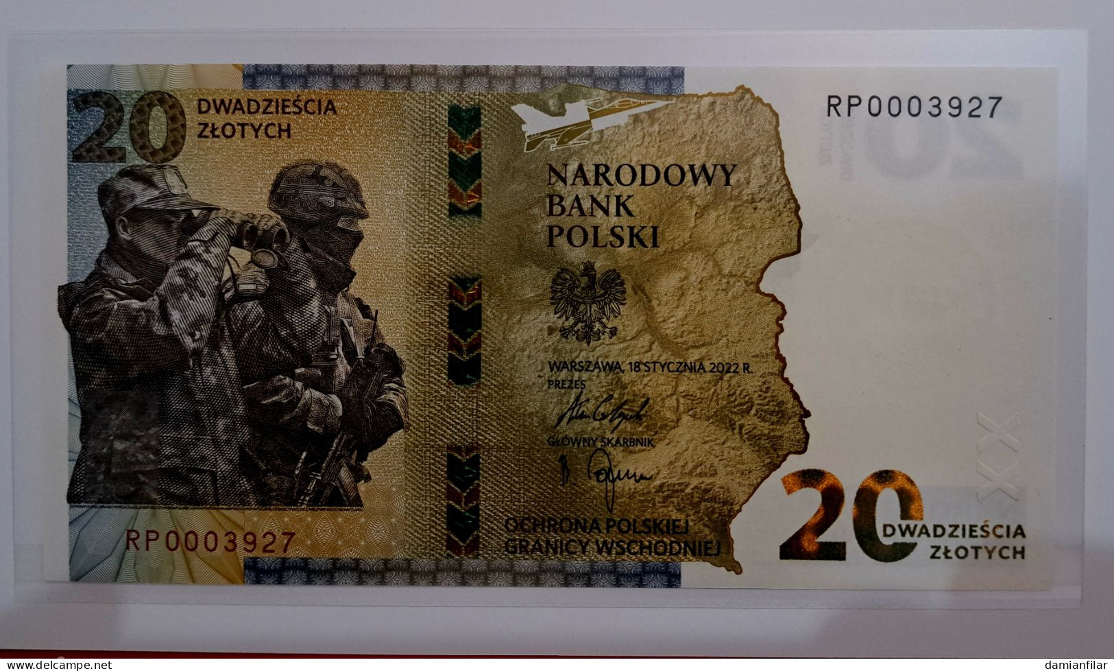 Polish Collectors Banknote Nr13 (2022r) 20PLN Protection Of The Polish Border 39 - Pologne