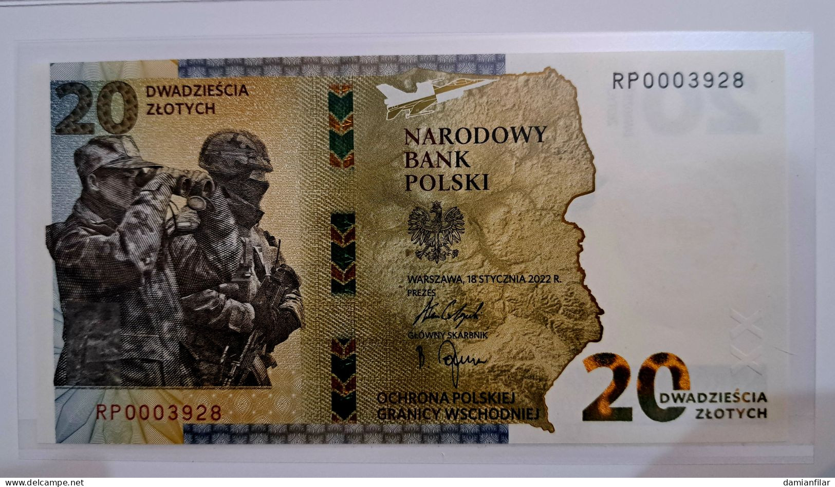 Polish Collectors Banknote Nr13 (2022r) 20PLN Protection Of The Polish Border 39 - Pologne