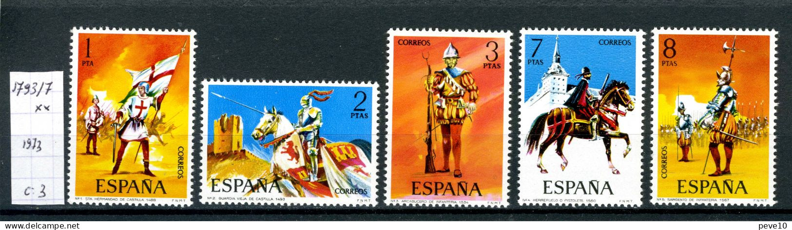 Espagne    Uniformes Militaires (I)   N° 1793/7 Xx - Ungebraucht