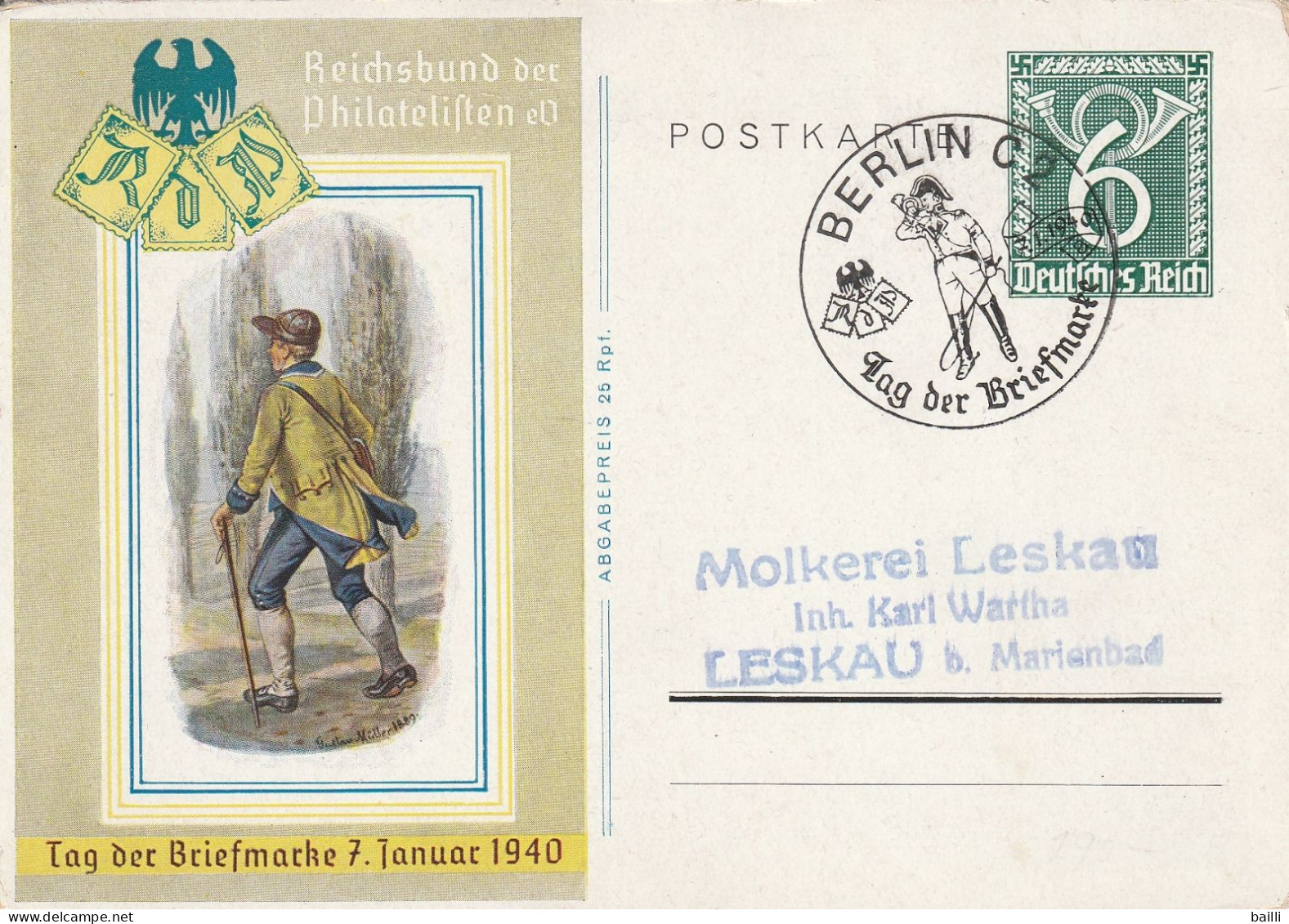 Allemagne Entier Postal Illustré 1940 - Entiers Postaux Privés