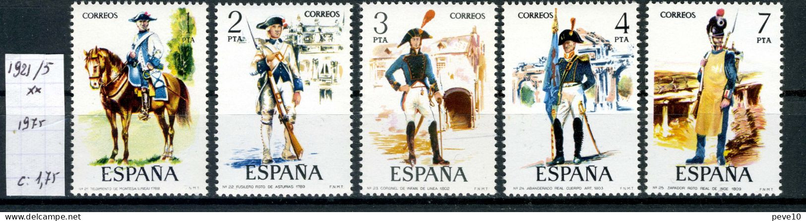 Espagne    Uniformes Militaires (V)   N° 1921/5 Xx - Nuevos