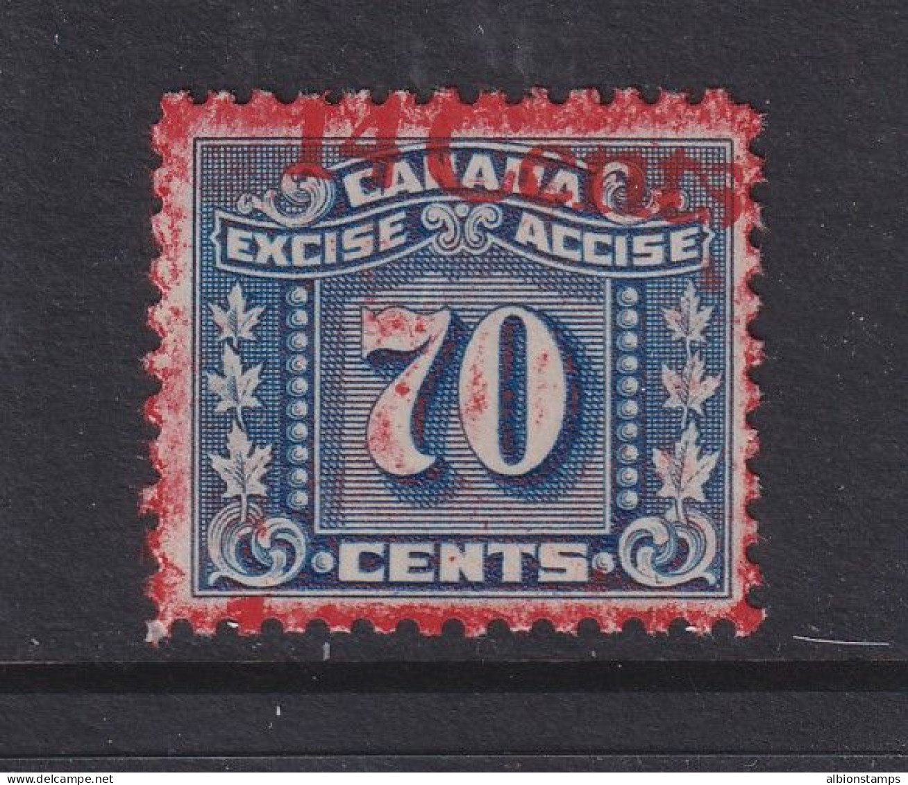 Canada Revenue (Federal), Van Dam FX119 Var, MNH, Excess Red Ink On Front/back - Fiscaux