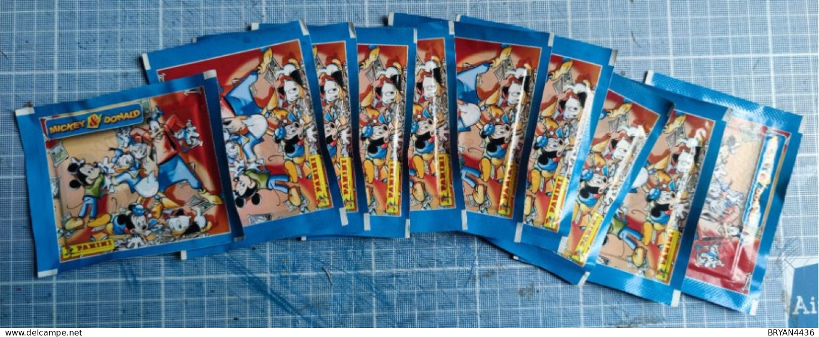 DISNEY - LOT 1O TRADING CARDS -PACKAGE Of 6 IMAGES, UNOPENED POUCH - PANINI "MICKEY & DONALD - 10 Paquets Anciens - Disney