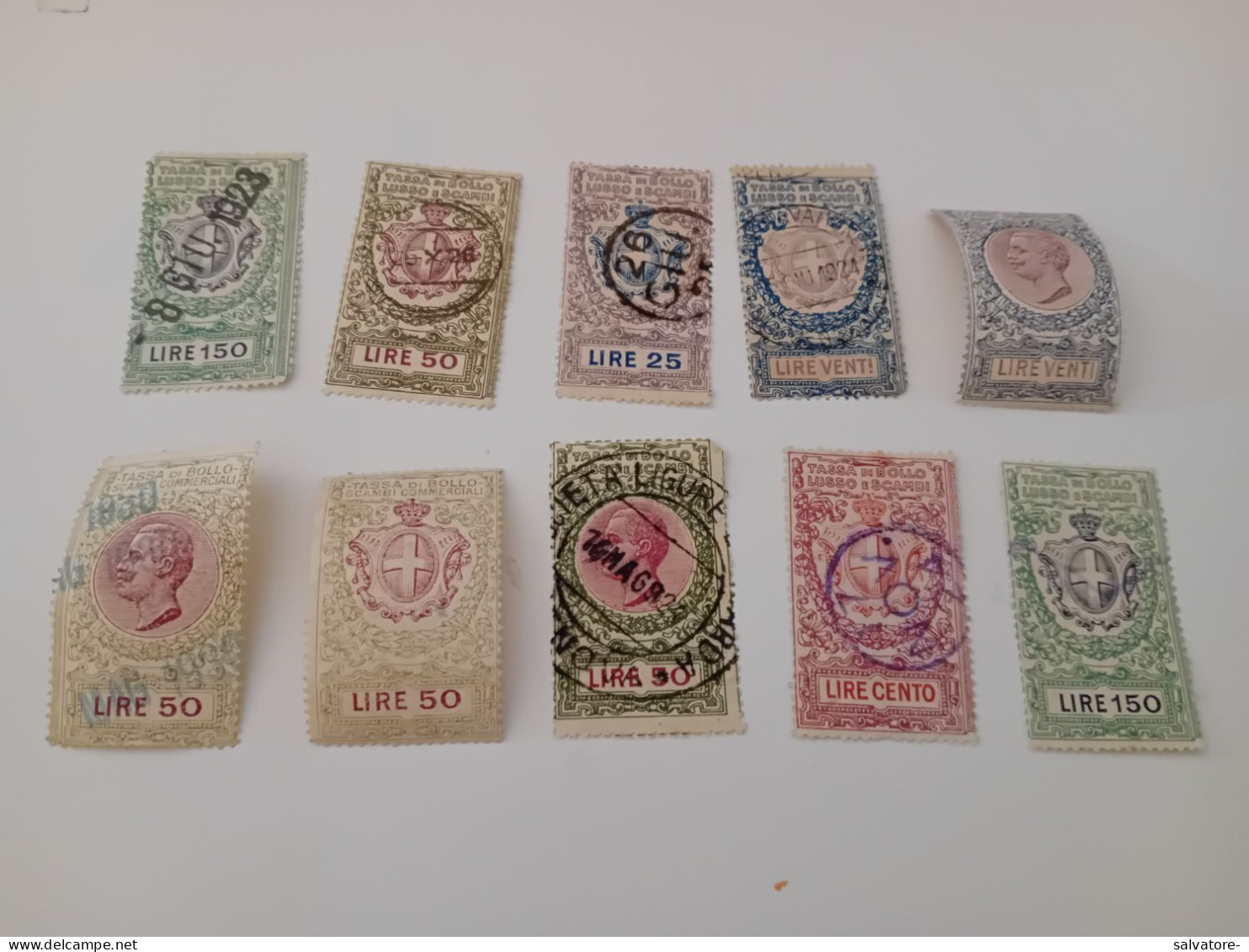 LOTTO 10 MARCHE DA BOLLO REGNO - Revenue Stamps