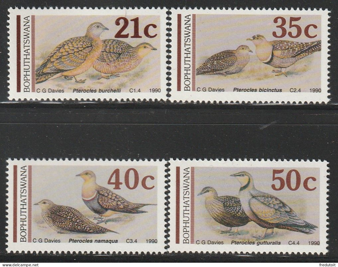 BOPHUTHATSWANA - N°239/42 ** (1990) Oiseaux : Perdrix - Bophuthatswana