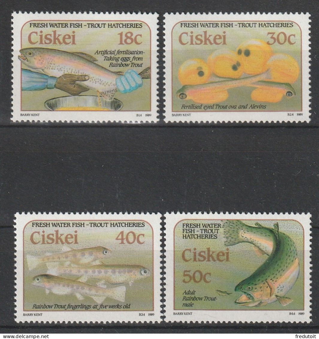 CISKEI - N°153/6 ** (1989) Poissons - Ciskei