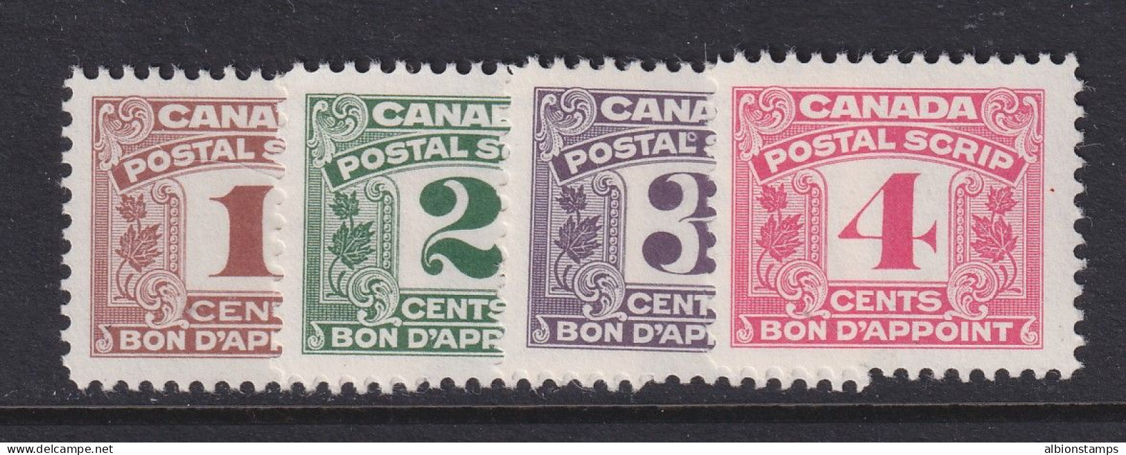 Canada Revenue (Federal), Van Dam FPS23-FPS26, MNH - Fiscali