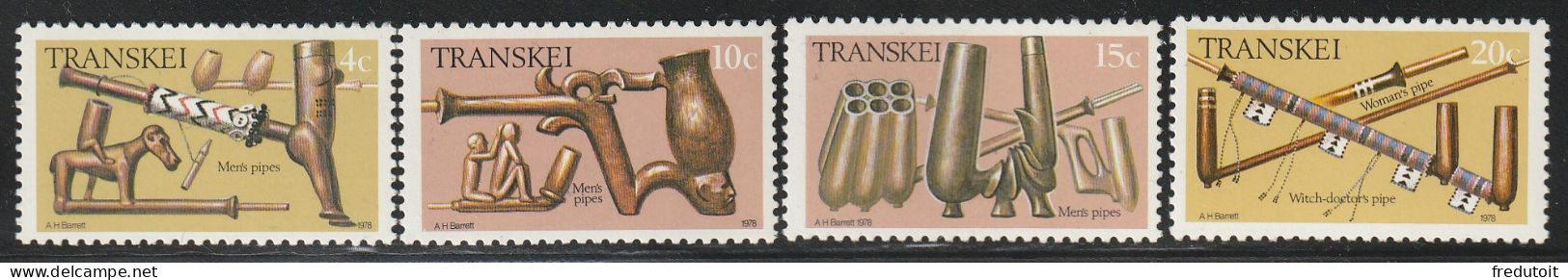 TRANSKEI - N°33/6 ** (1978) Pipes - Transkei