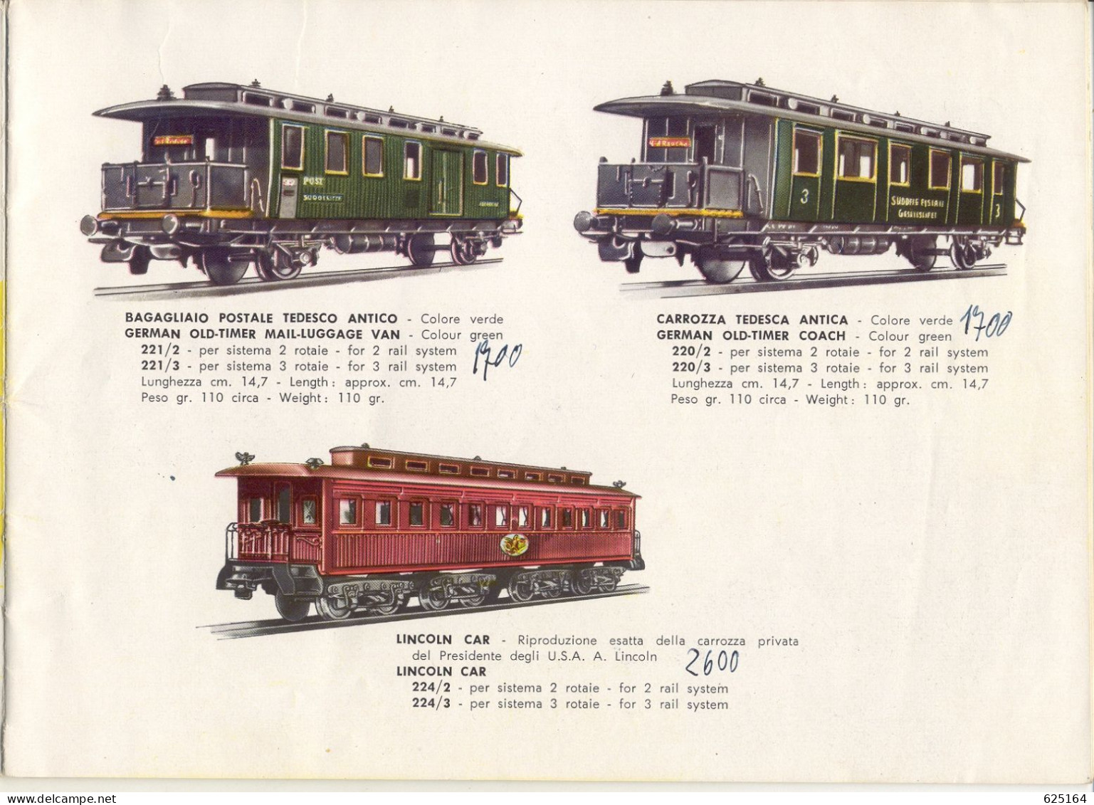 Catalogue POCHER 1960-61 HO 1/87  Italiano English - Anglais