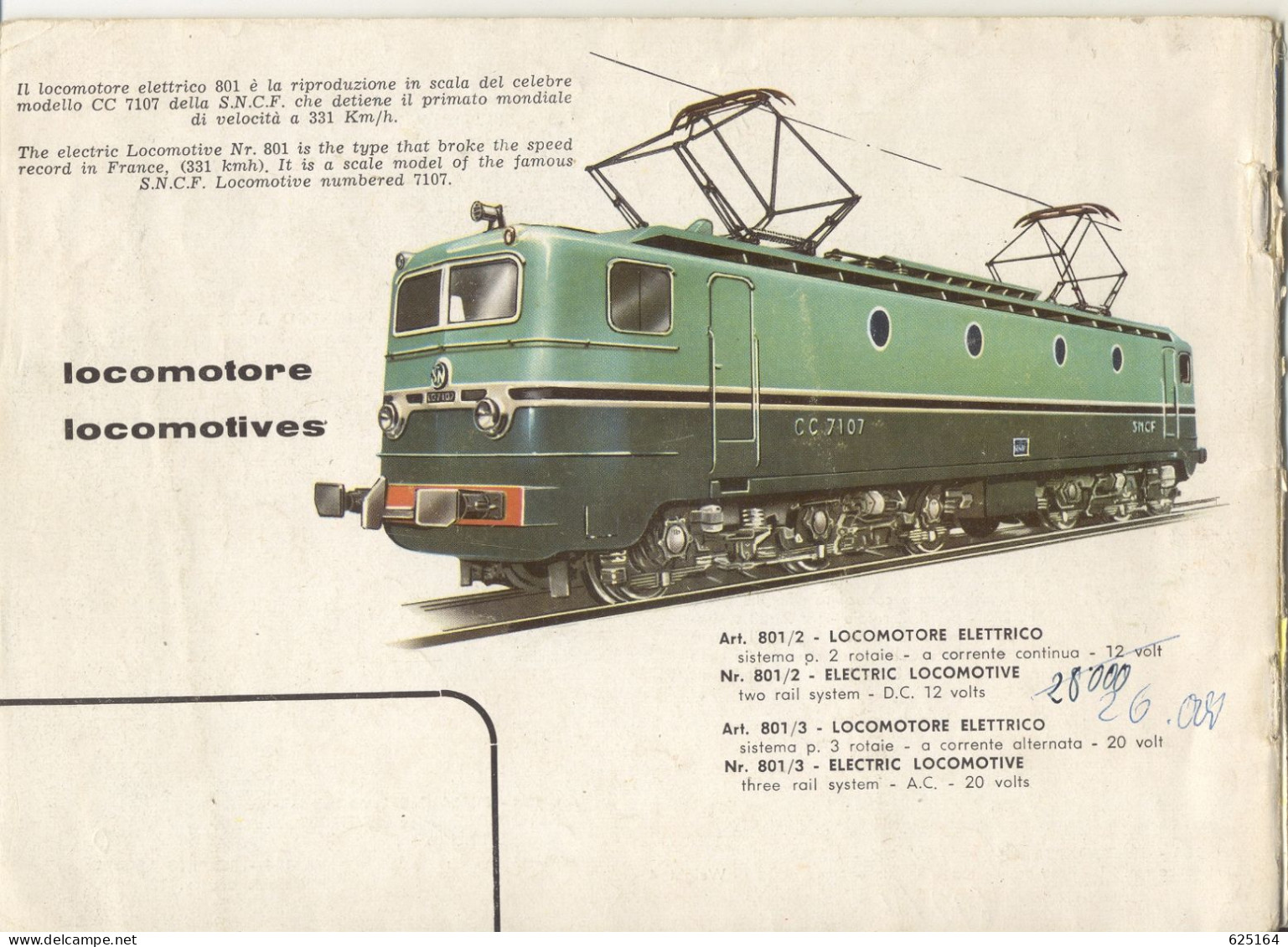 Catalogue POCHER 1960-61 HO 1/87  Italiano English - Anglais