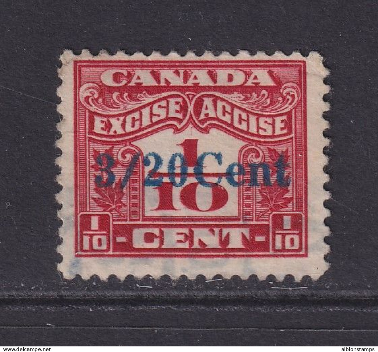 Canada Revenue (Federal), Van Dam FX50, Used - Fiscale Zegels