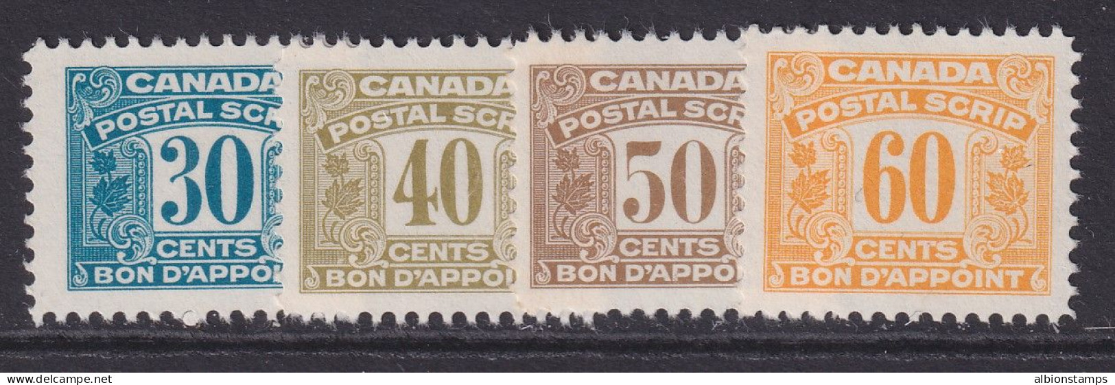 Canada Revenue (Federal), Van Dam FPS52-FPS55, MNH - Steuermarken