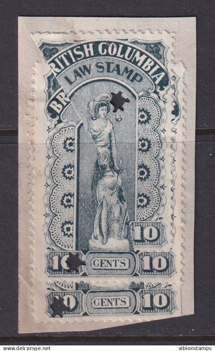 Canada Revenue (British Columbia), Van Dam BCL16b, Bisect Used On Piece - Steuermarken