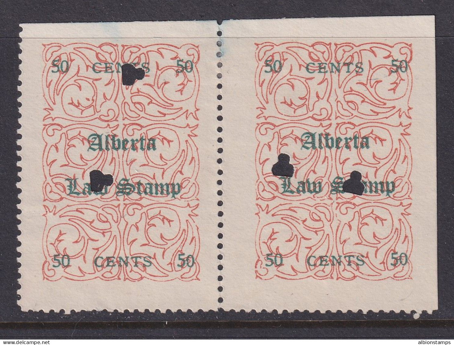 Canada Revenue (Alberta), Van Dam AL13, Used Pair - Steuermarken