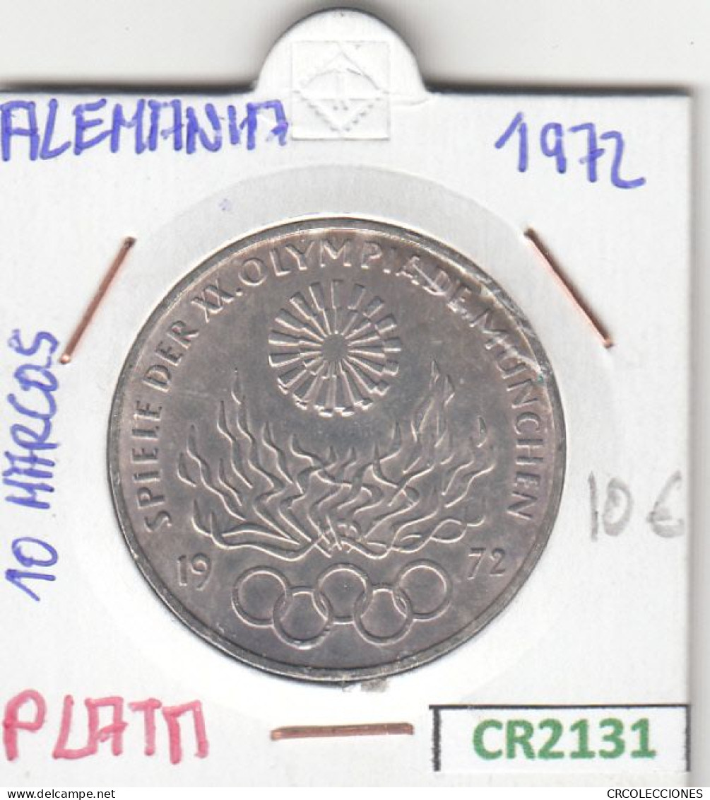 CR2131 MONEDA ALEMANIA 10 MARCOS 1972 PLATA EBC - 10 Marchi