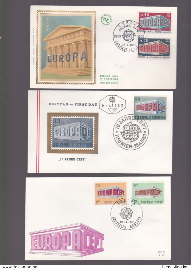 Europa 1969 ; 24 FDC , Complet Sauf Allemagne Et Monaco - 1969