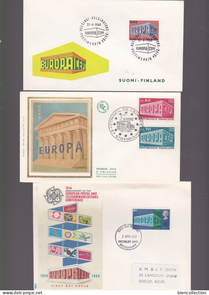 Europa 1969 ; 24 FDC , Complet Sauf Allemagne Et Monaco - 1969