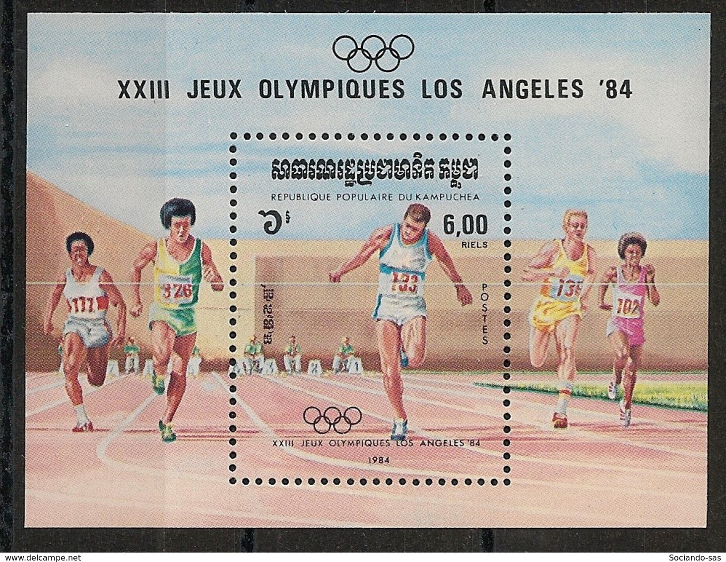KAMPUCHEA - 1984 - Bloc Feuillet BF N°Yv. 42 - Olympics / Los Angeles - Neuf Luxe ** / MNH / Postfrisch - Kampuchea