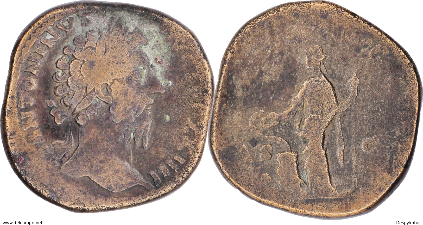 ROME - Sesterce - Marc Aurèle - 169 AD - SALUS - 28.42 G. 32.75 Mm - RIC.979 - 16-163 - La Dinastía Antonina (96 / 192)