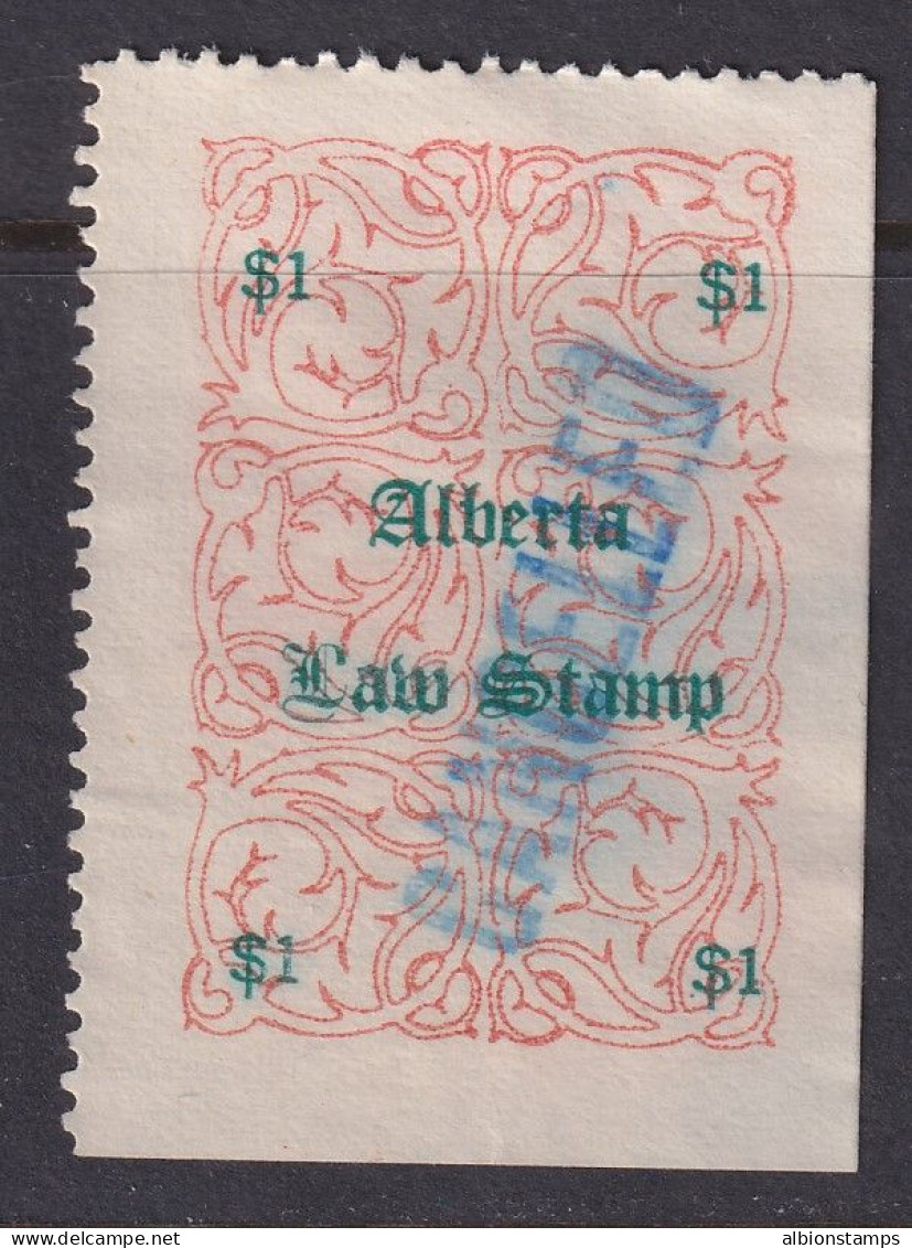 Canada Revenue (Alberta), Van Dam AL15L, Used, Fancy L (wrinkles) - Steuermarken