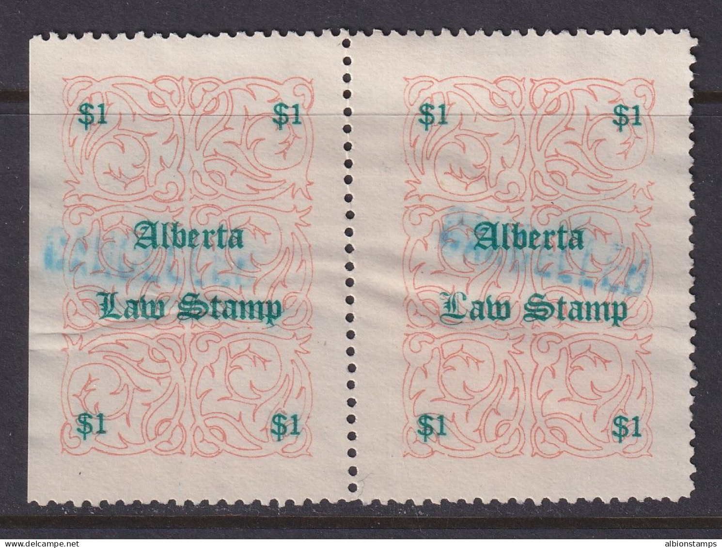 Canada Revenue (Alberta), Van Dam AL15L, Used, Fancy L (wrinkles) - Fiscaux