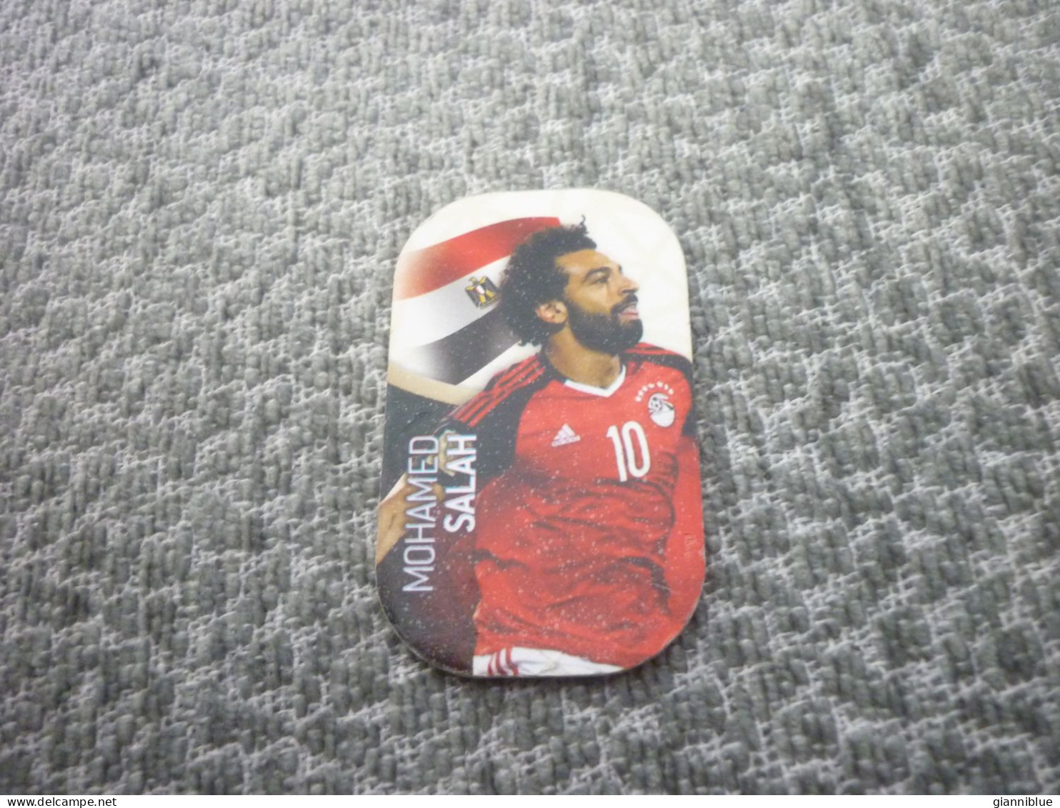 Mohamed Salah Egypt Egyptian National Team Liverpool Football Soccer World Cup 2018 Greek Edition Metal Tag Card - Trading Cards