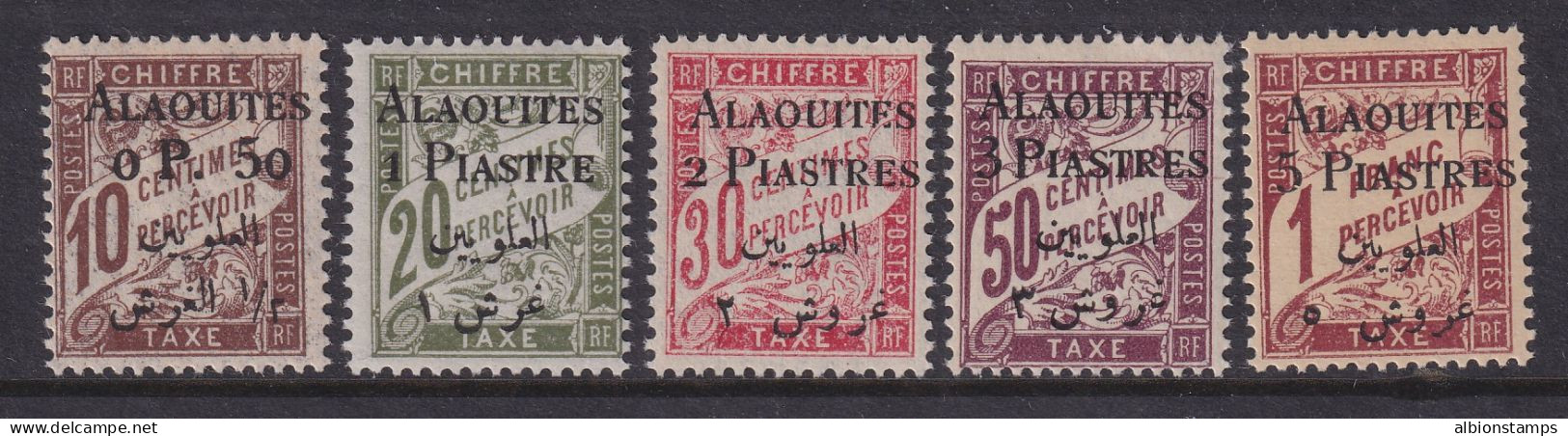 Alaouites, Scott J1-J5 (Yvert TT1-TT5), MLH - Unused Stamps