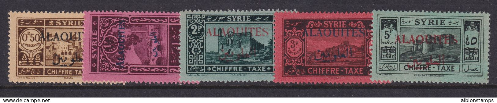Alaouites, Scott J6-J10 (Yvert TT6-TT10), MNH - Unused Stamps
