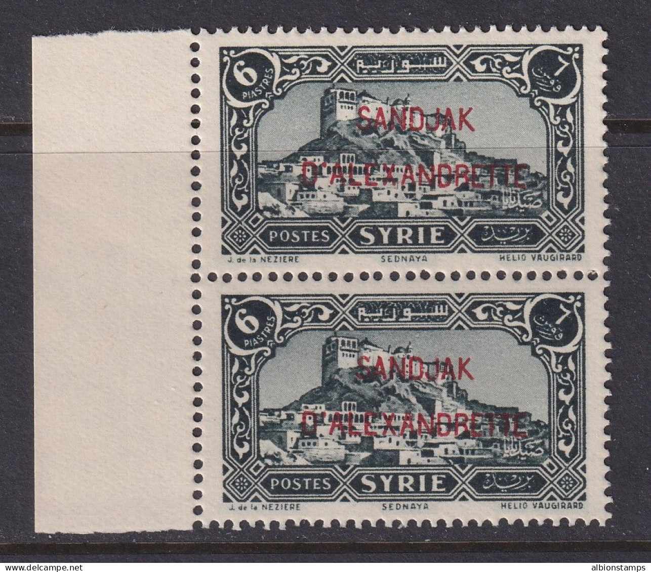 Alexandretta, Scott 8 (Yvert 10), MNH Pair - Ongebruikt