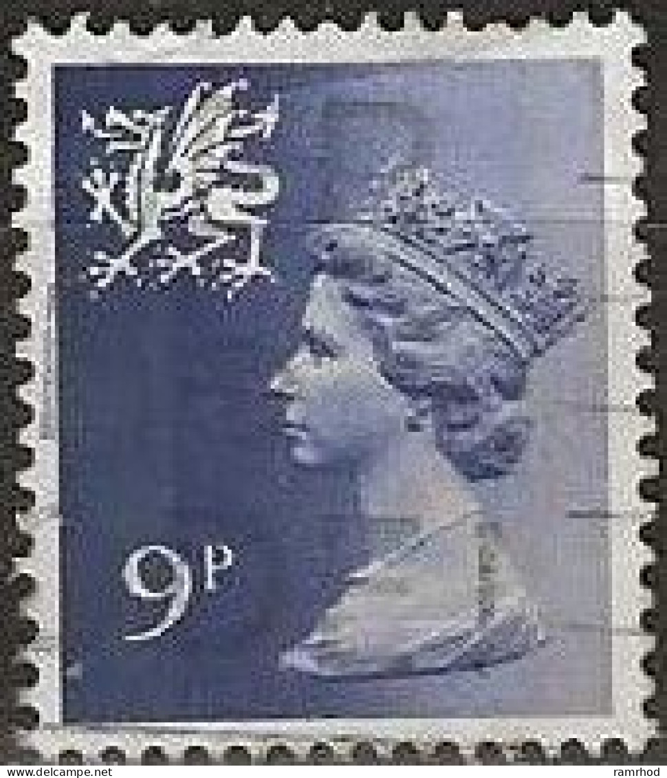 WALES 1971 Machin - 9p. - Violet FU - Gales