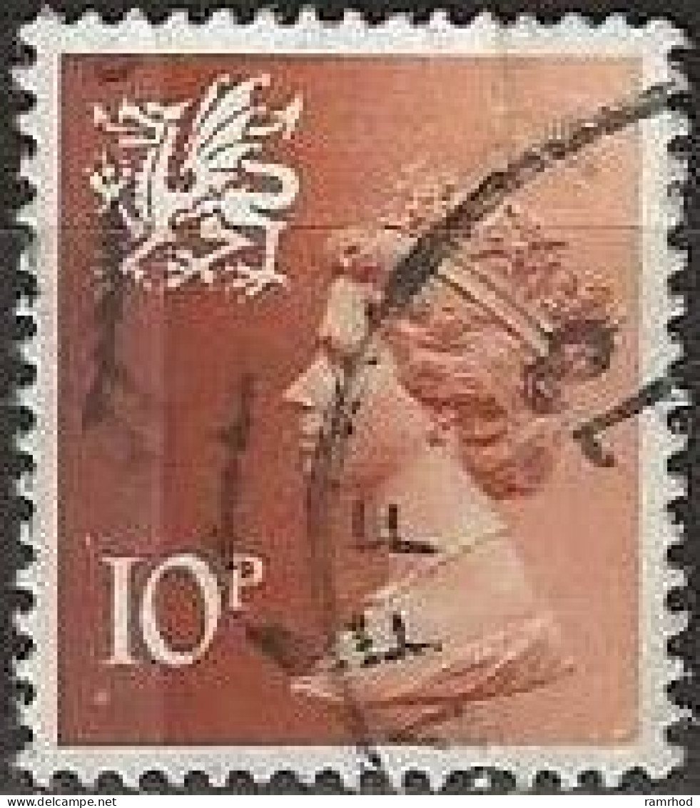 WALES 1971 Machin - 10p. - Brown FU - Gales