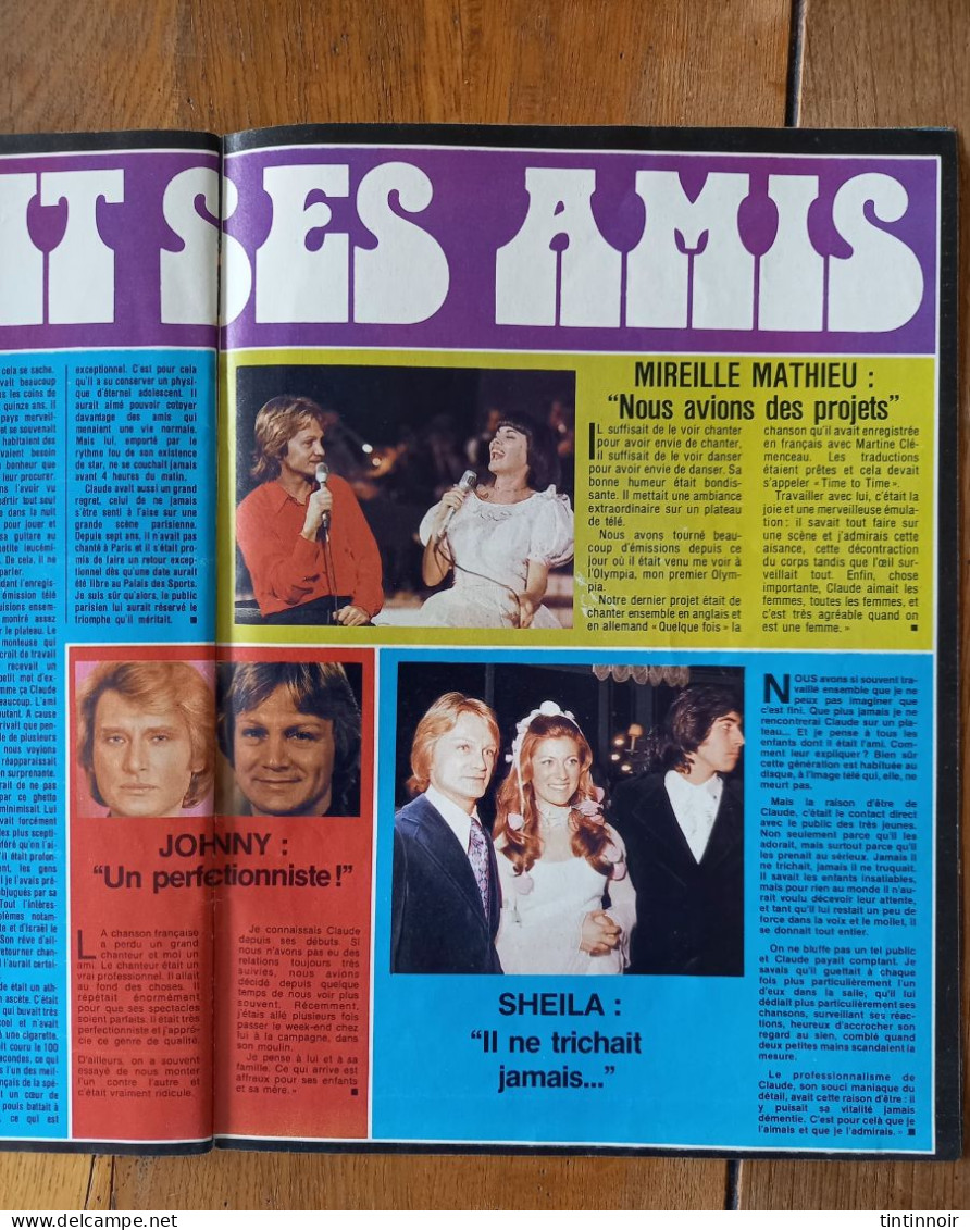 Supplément Au N° 74 Hit Magazine Numéro Souvenir Claude François Mars 1978 + Poster - Musica