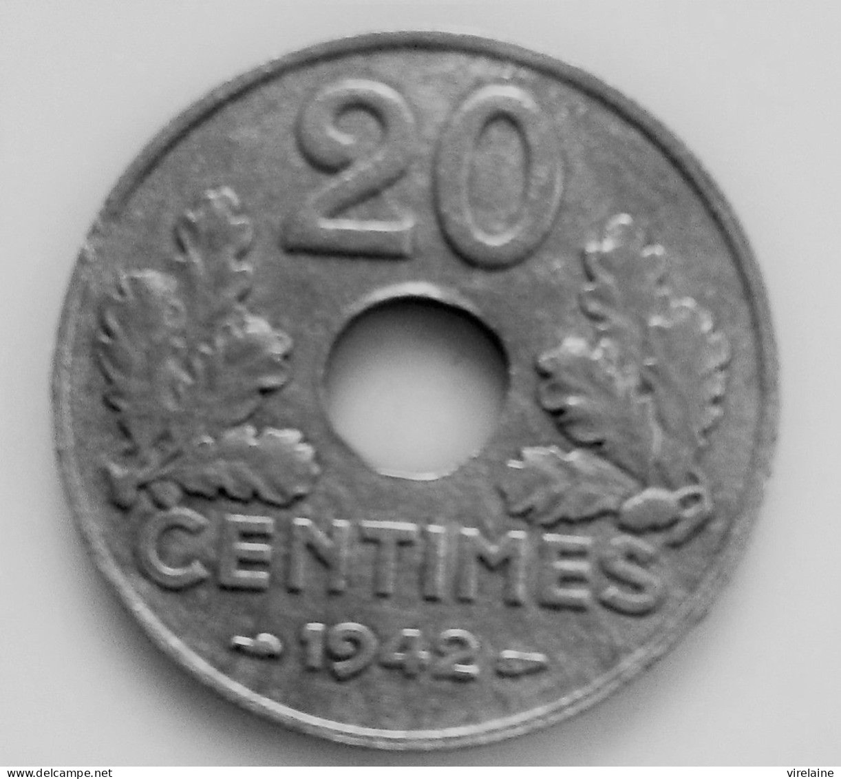 FRANCE 20 CENTIMES 1942 ZINC  N°173 D - 20 Centimes