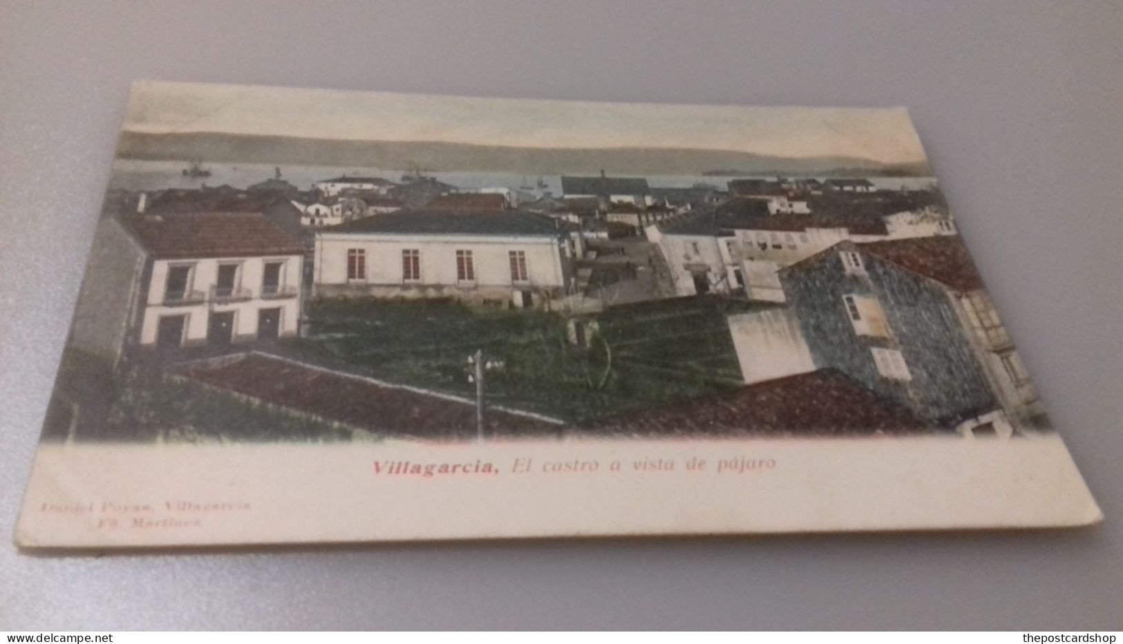 SPAIN ESPAÑA VILLAGARCIA DE AROSA EL CASTRO A VISTA  M J KISCH BERLIN RARE EARLY UNDIVIDED BACK UNUSED - Altri & Non Classificati