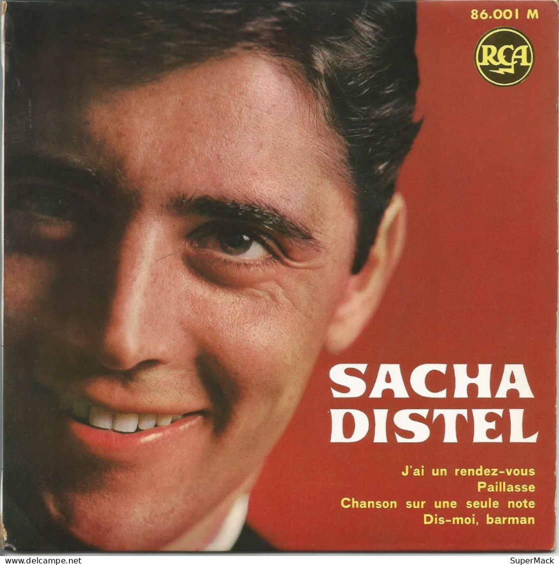 45T Sacha Distel - J'ai Un Rendez-vous - RCA 86.001M - France - 1962 - Ediciones De Colección