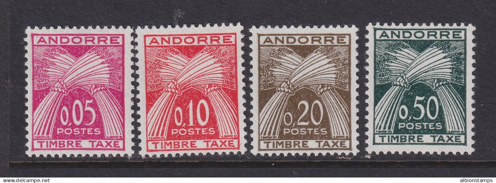 Andorra, Scott J42-J45 (Yvert TT42-TT45), MNH - Ungebraucht