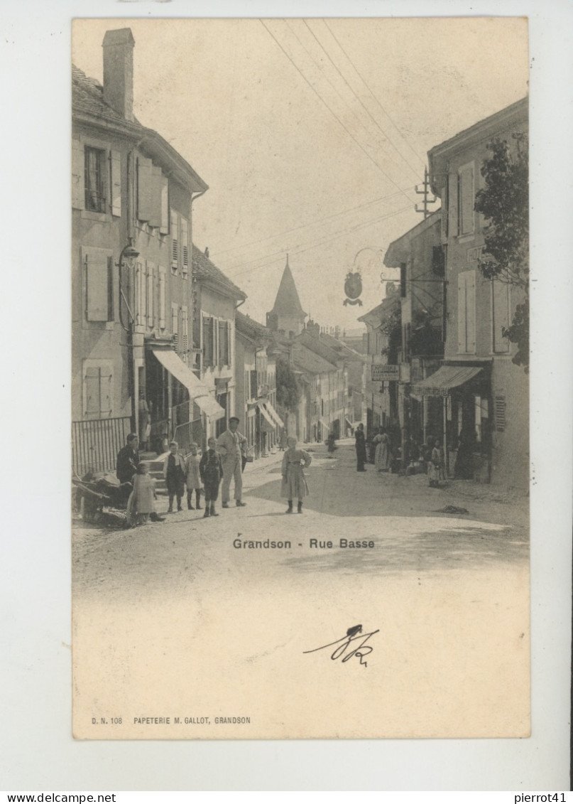 SUISSE - VAUD - GRANDSON - Rue Basse - Grandson