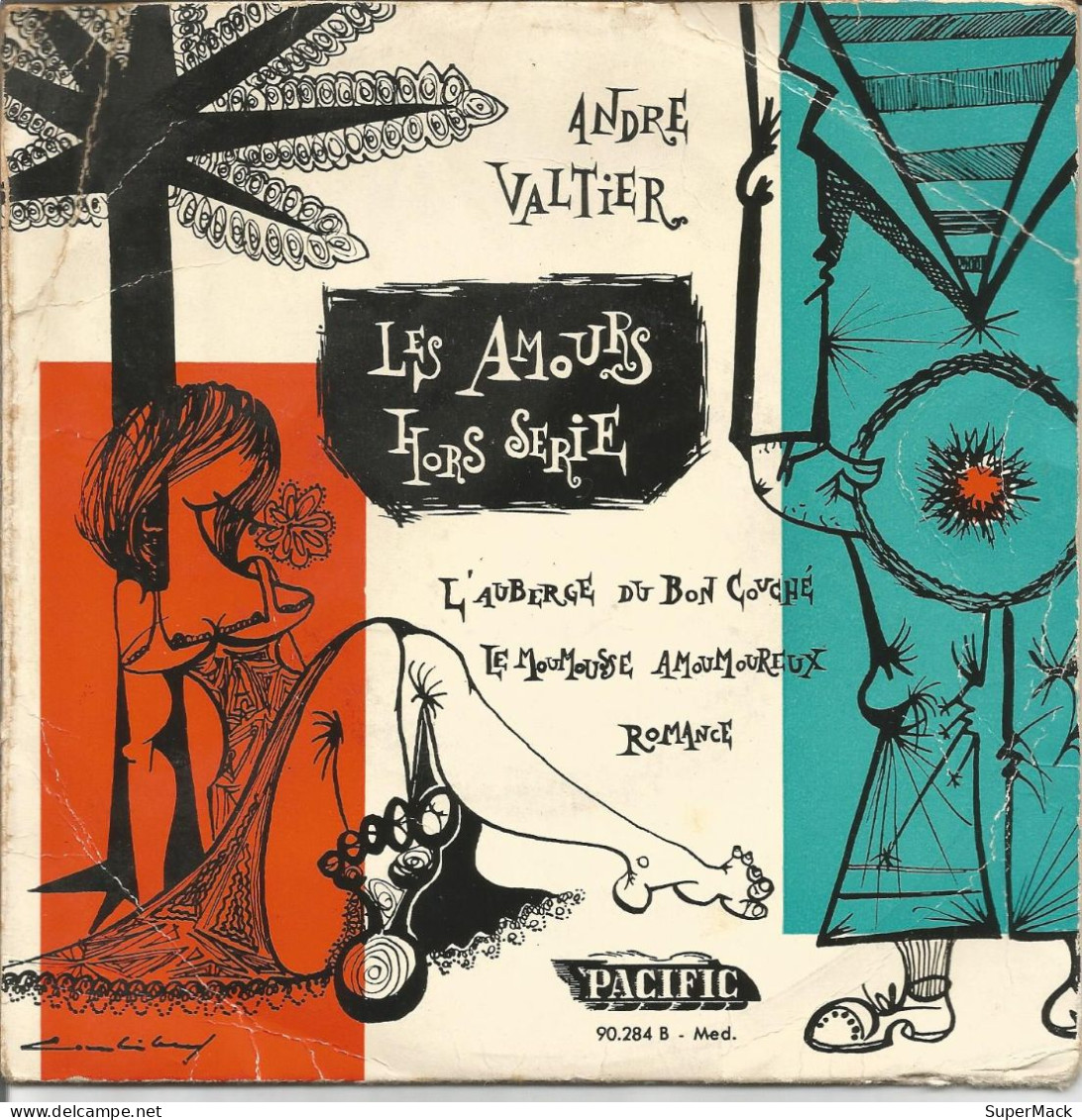 45T André Valtier - Les Amours Hors Série - Pacific 90.284B - 1958 - Verzameluitgaven